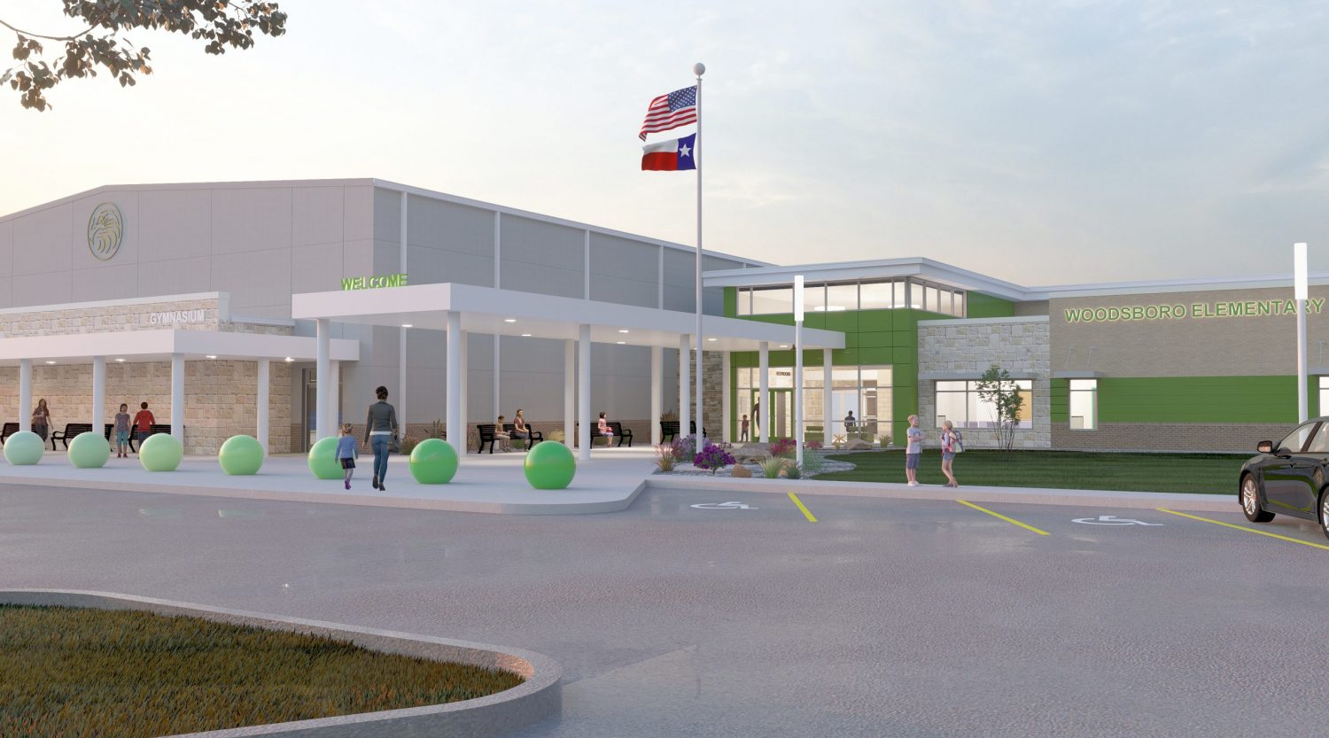 Woodsboro Elementary Exterior Rendering