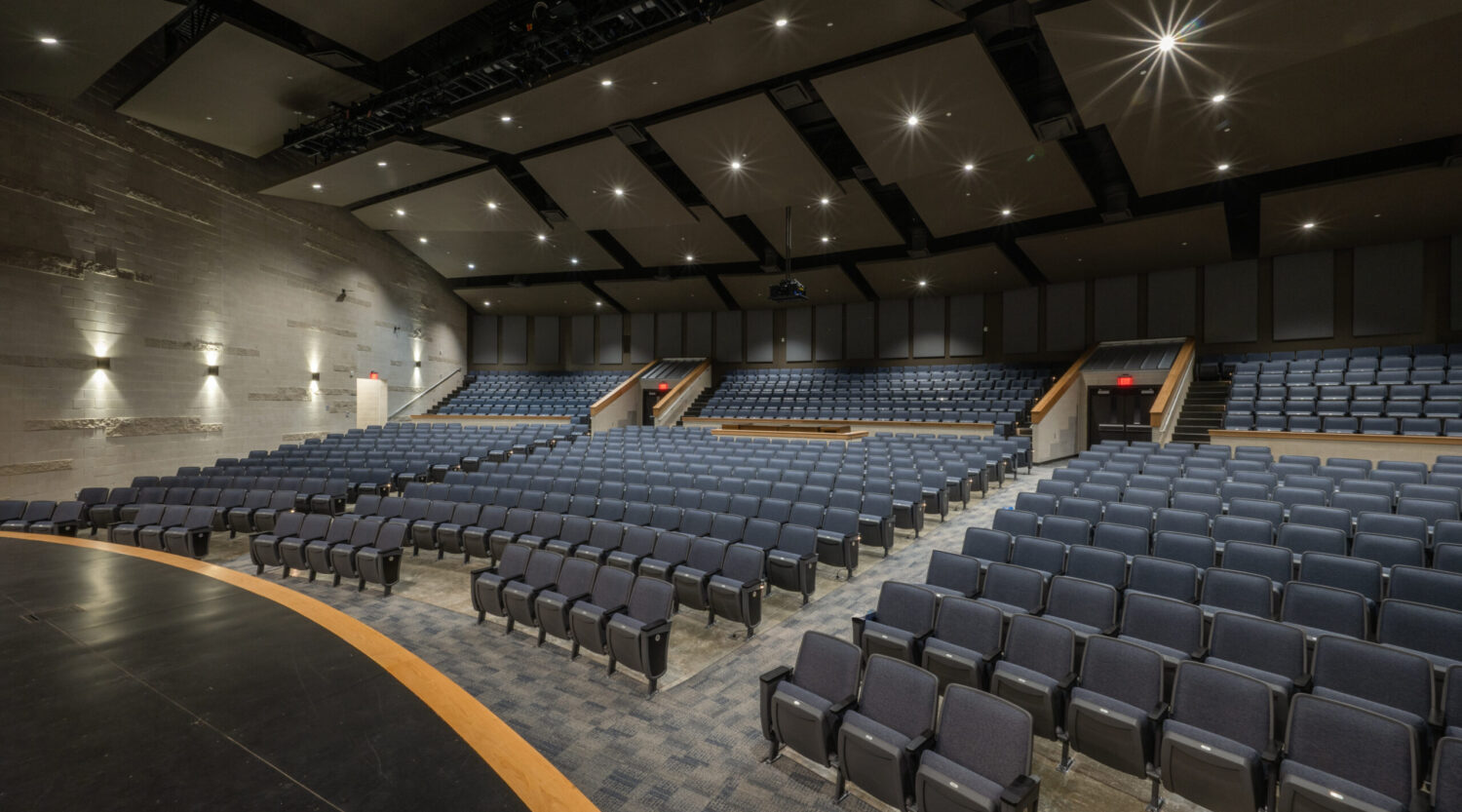 Jim and Judy Cole Performing Arts Center for LWA Architects.
Photo by Eddie Seal