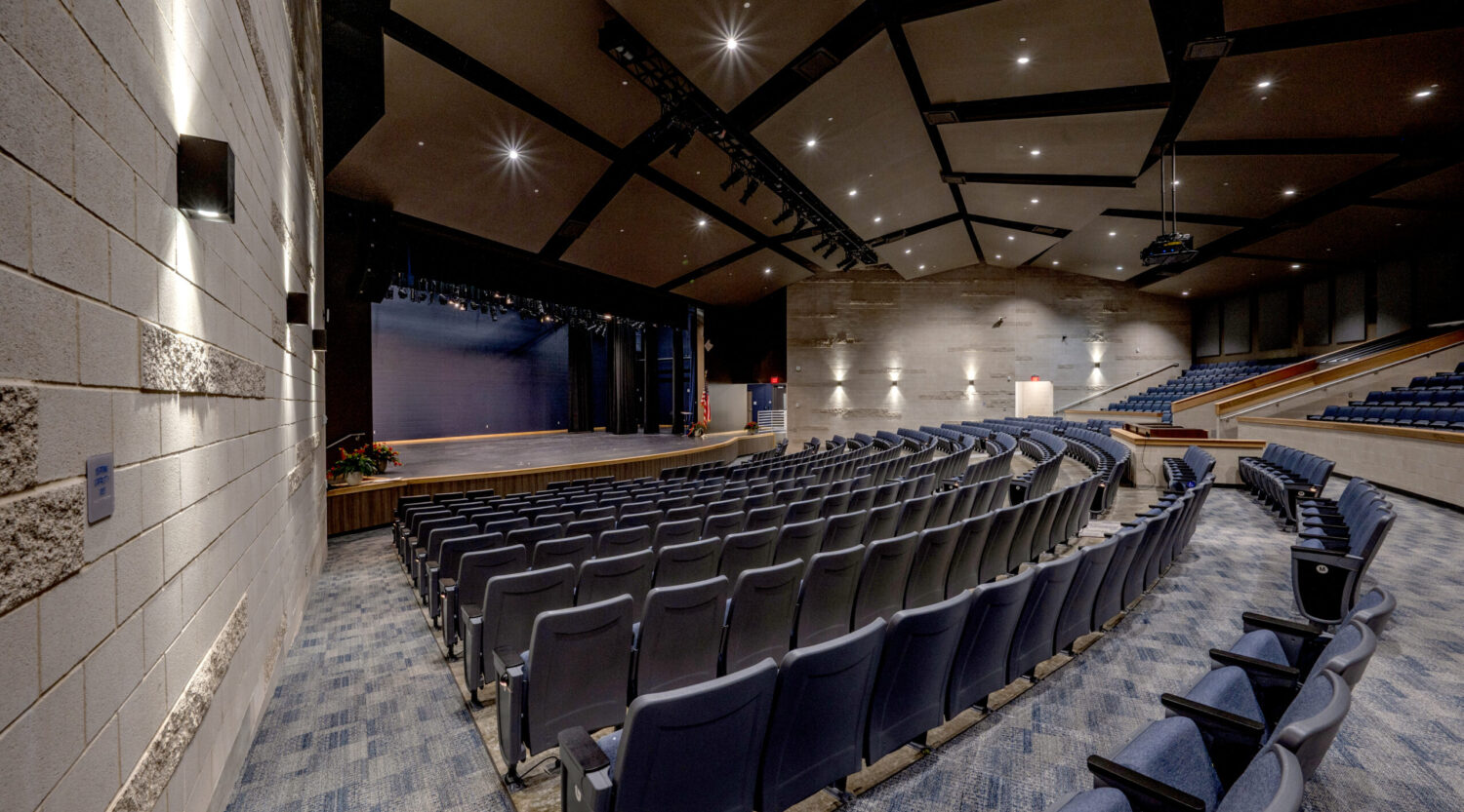 Jim and Judy Cole Performing Arts Center for LWA Architects.
Photo by Eddie Seal