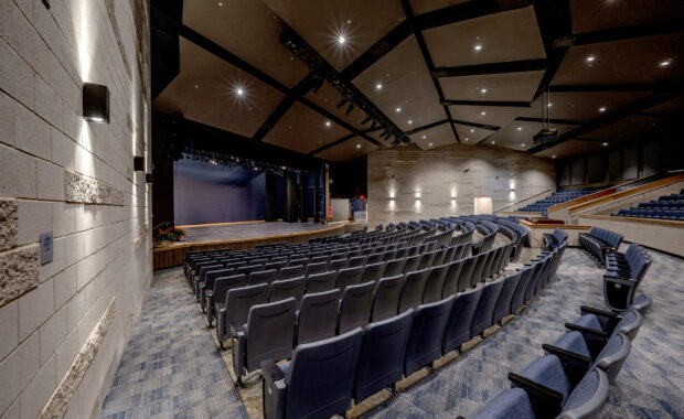 Jim and Judy Cole Performing Arts Center for LWA Architects.
Photo by Eddie Seal
