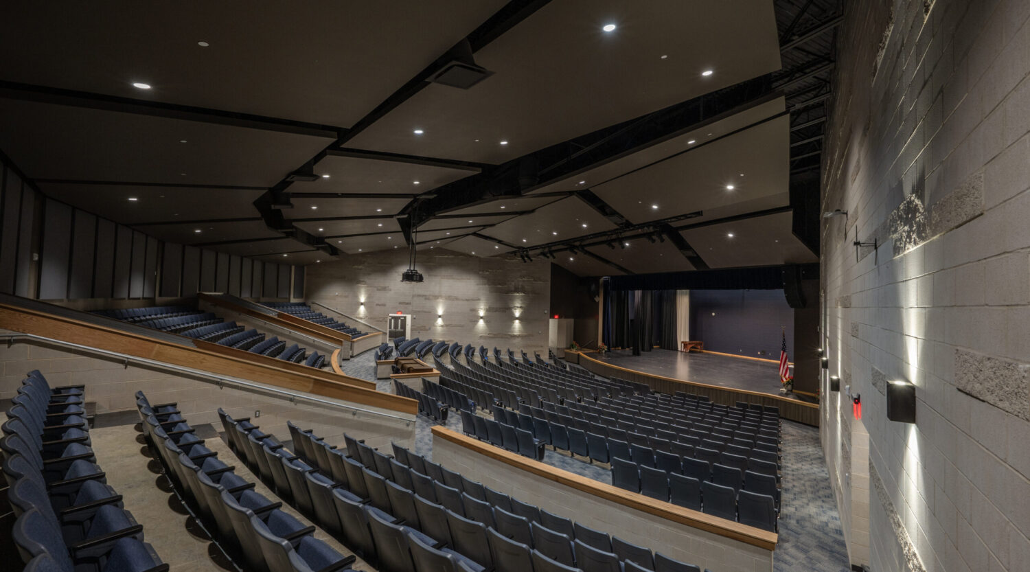 Jim and Judy Cole Performing Arts Center for LWA Architects.
Photo by Eddie Seal
