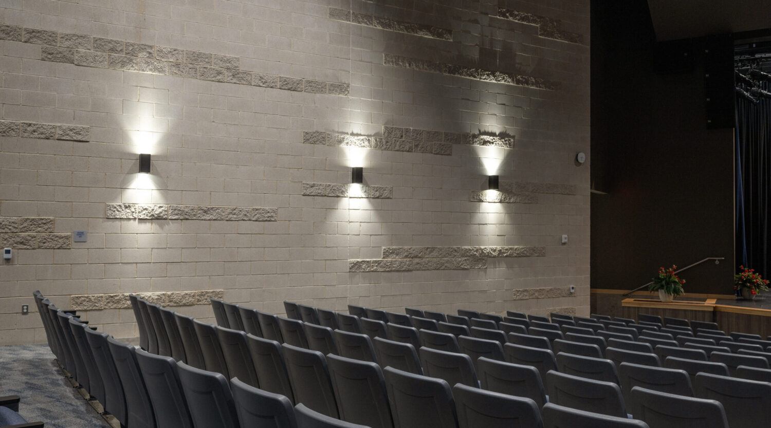Jim and Judy Cole Performing Arts Center for LWA Architects.
Photo by Eddie Seal