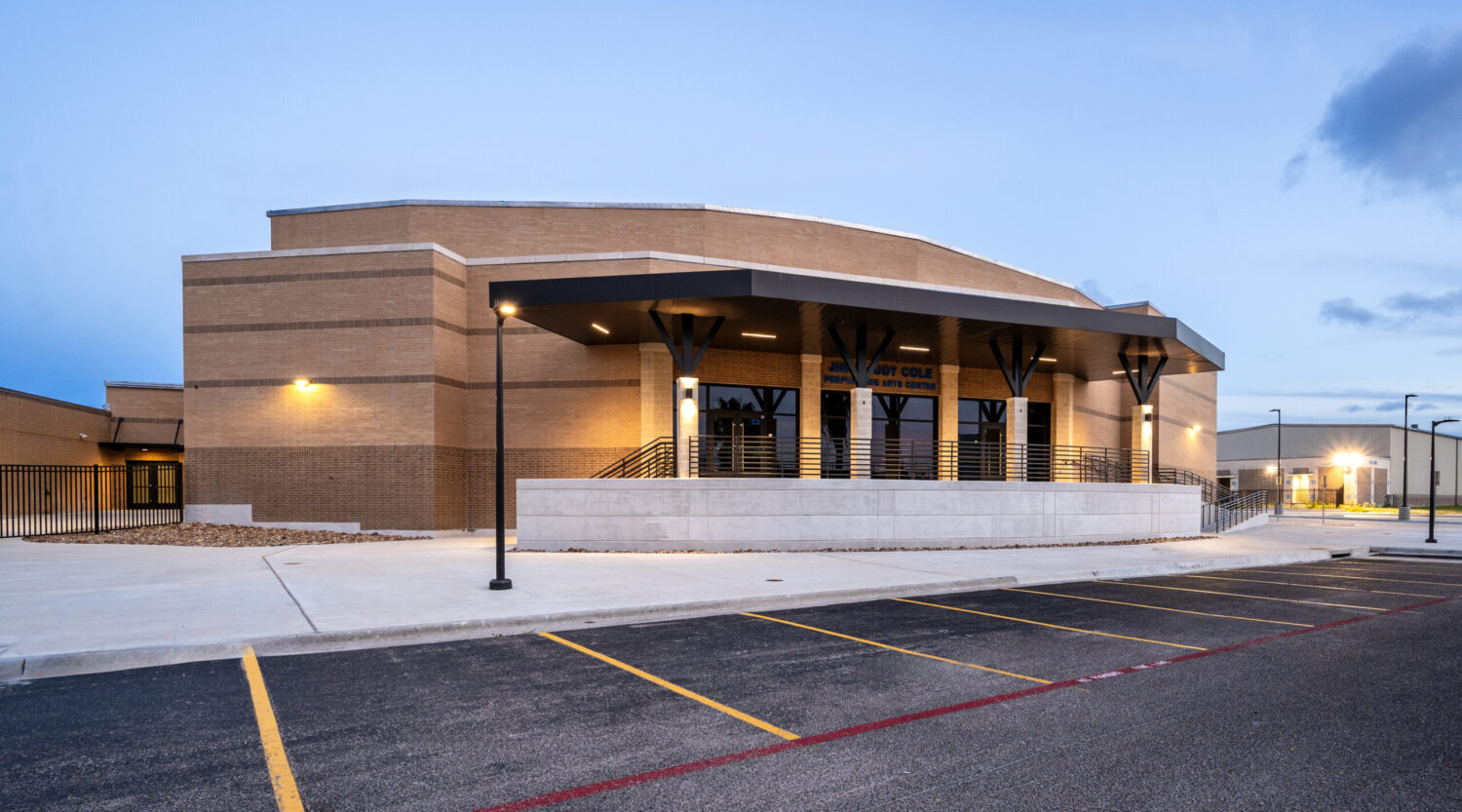 Jim and Judy Cole Performing Arts Center for LWA Architects.
Photo by Eddie Seal