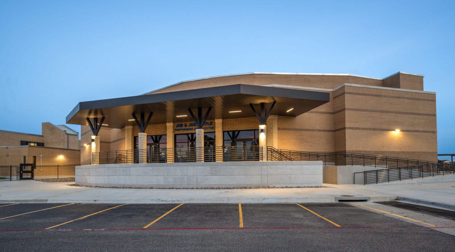 Jim and Judy Cole Performing Arts Center for LWA Architects.
Photo by Eddie Seal